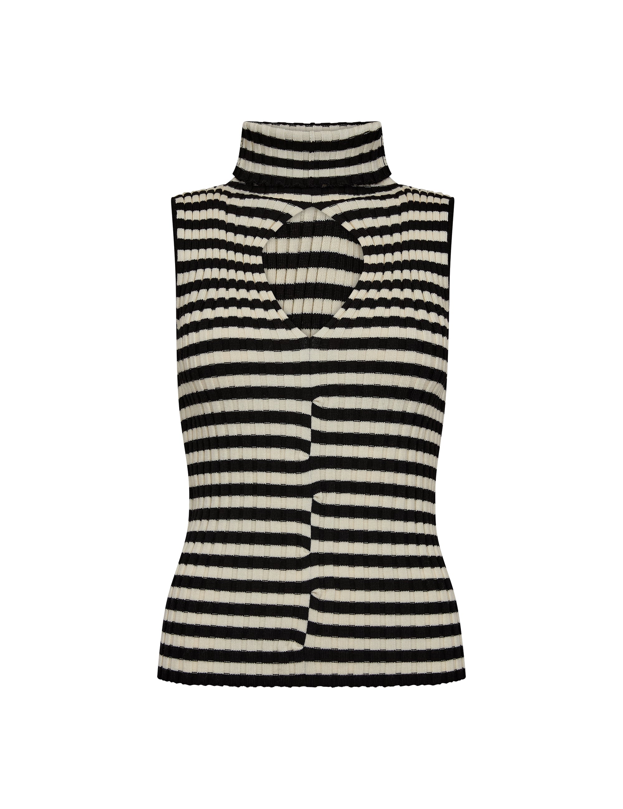 Cherry Top Black/Ecru Stripes