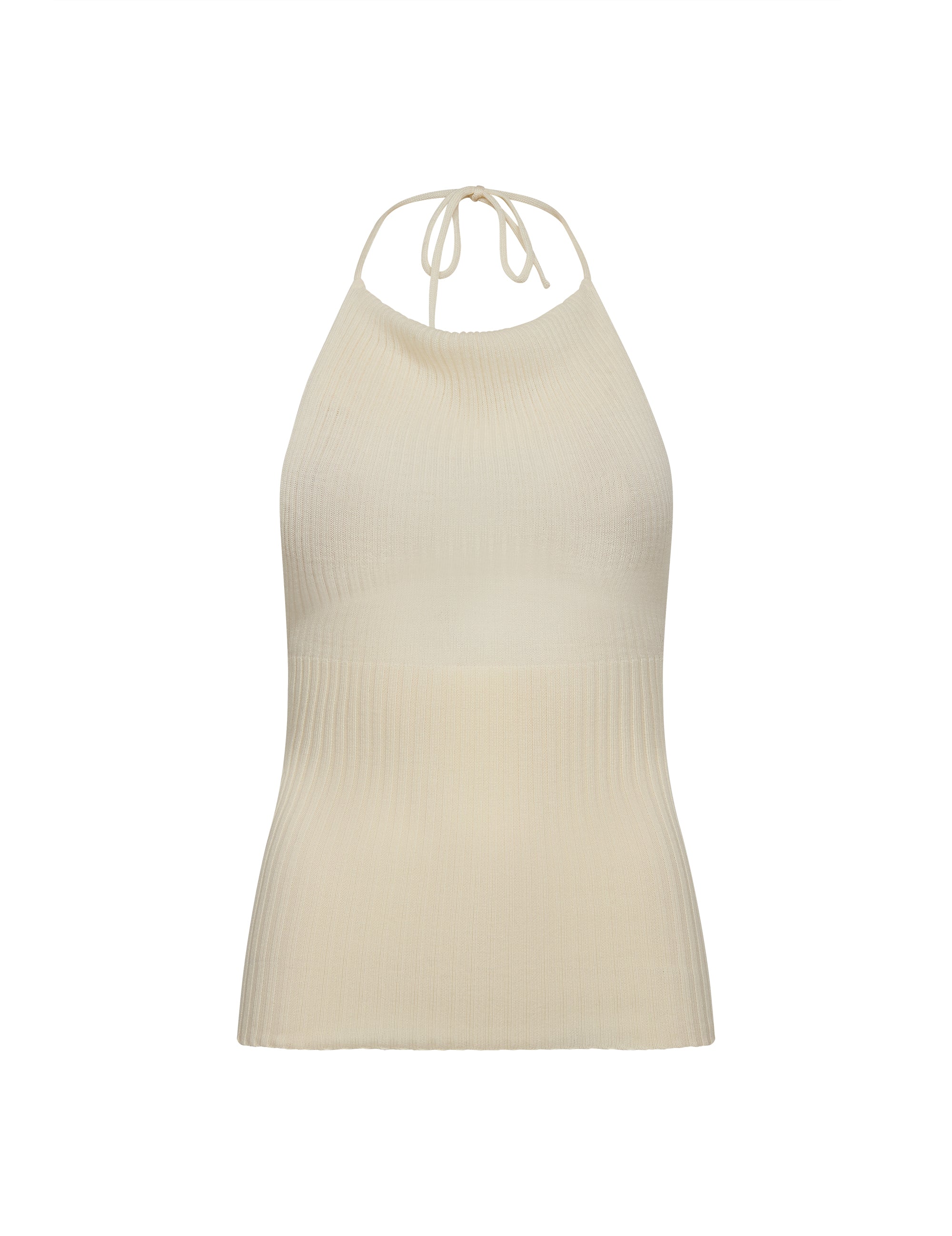 Tia Front Tie Top Ecru