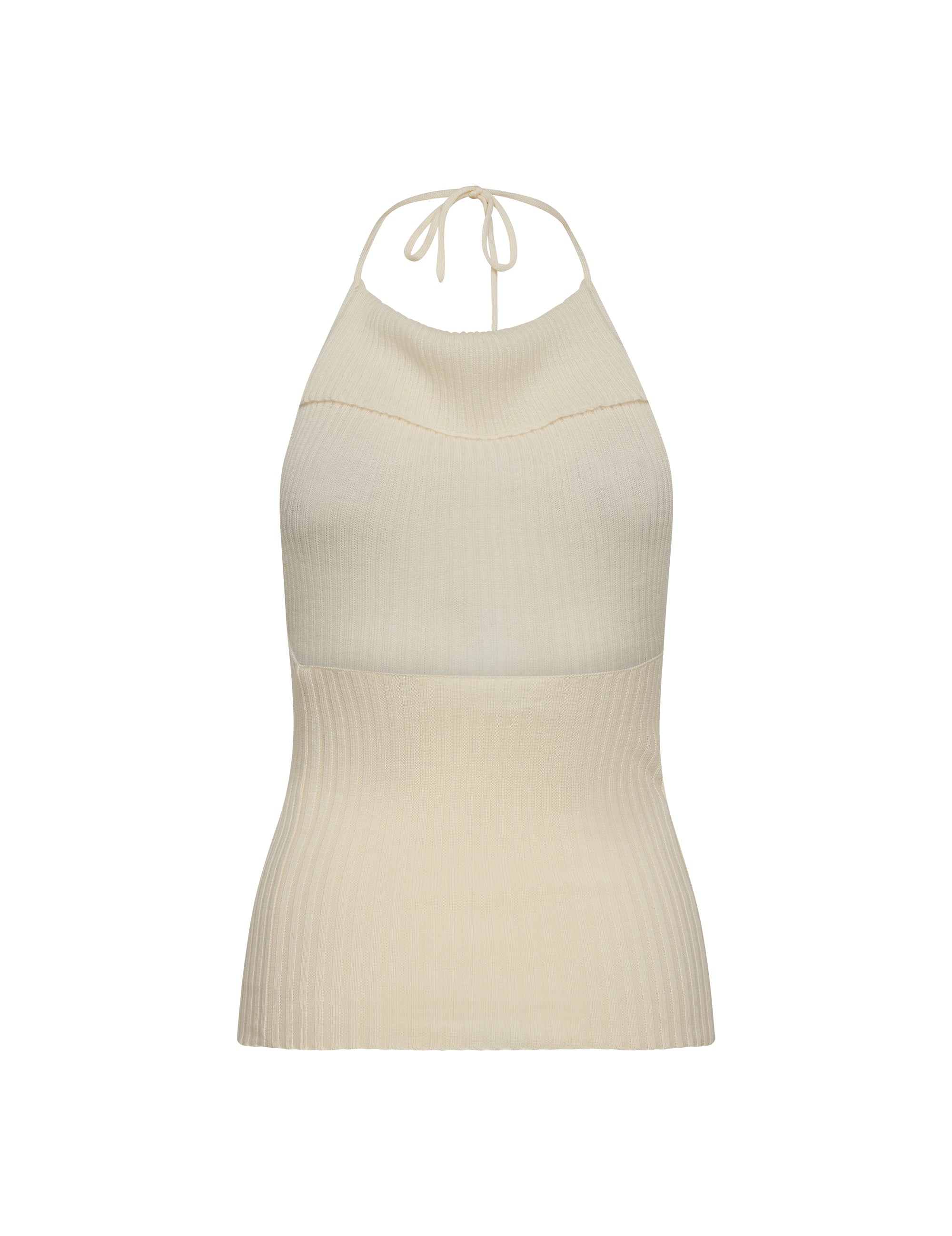 Tia Front Tie Top Ecru