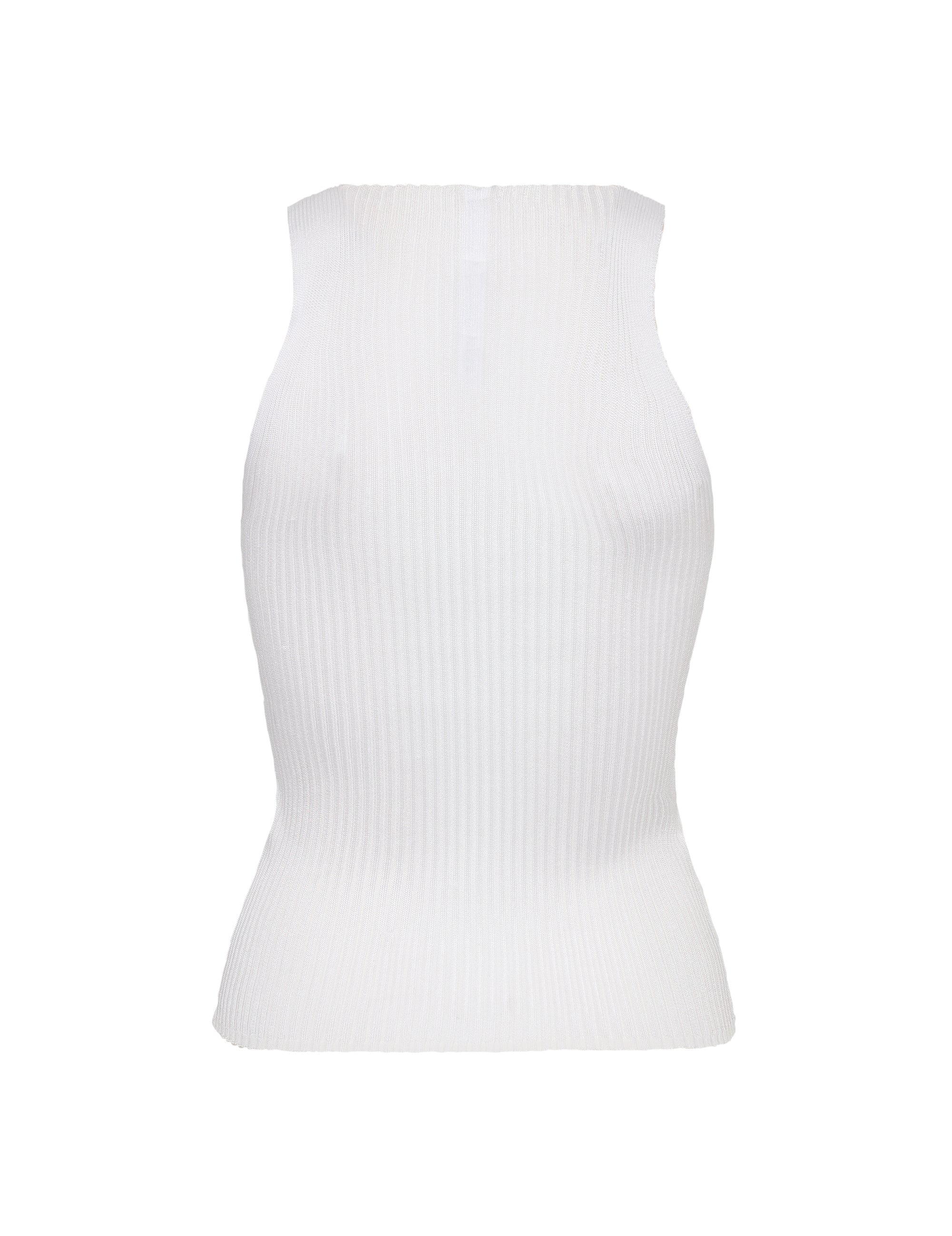 Ena High Neck Top White